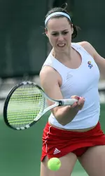 Jayhawk Tennis Captures First Big 12 Win, Defeats Iowa State, 5-2 Image
