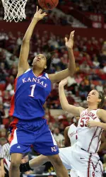Four Jayhawks Score In Double Figures To Defeat New Mexico, 78-69 in WNIT Image