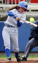 Walk-Off Home Run Earns KU Softball Split With Border Rival Missouri Image