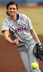 KU Softball Hits Five Home Runs, Sweeps Wichita State Image