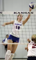 KU Totals 22 Blocks In 3-1 Loss to Cyclones Image