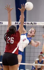 No. 7 Huskers Overpower No. 24 Jayhawks Image