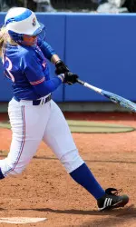 Softball Falls 4-2 in Rain-Altered Game Image