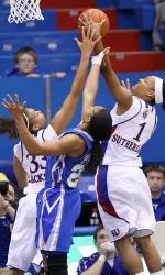 Six Jayhawks Score in Double Figures in KU's 90-58 Victory Against Memphis Image