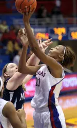 Kansas Scores School-Record 126 Points in Program's 700th All-time Victory Image