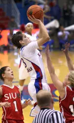 Monica Engelman's 20 Points Lead Kansas in 91-52 Victory Over SIU Edwardsville Image