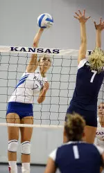Jayhawks Sweep #16 BYU Image
