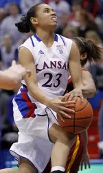Carolyn Davis' Career Performance Leads Kansas to 77-61 Victory Over Nebraska Image