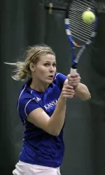 KU Tennis Falls 6-1 to No, 25 Texas A&M Despite Morozova's Big Win Image