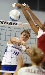 KU Falls to Tech, 3-2, in Dig for a Cure Image