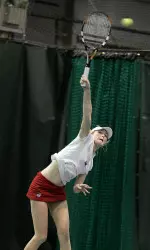 KU Tennis Edged By No. 20 Texas, 6-1 Image