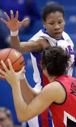 No. 18 Texas A&M Holds on for a 64-53 Victory Over Kansas Image