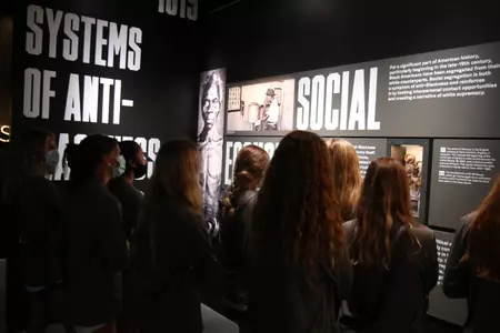 Kansas Soccer Visits Greenwood Rising Museum Image