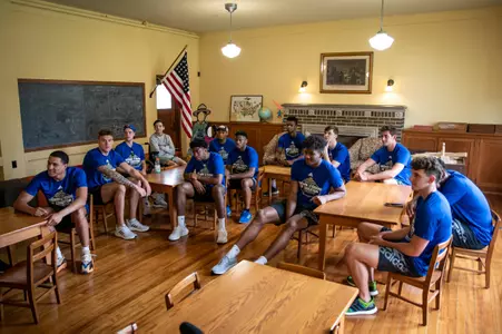 TOPEKA, KS - July 6, 2022 - the Kansas Jayhawks men’s basketball team during a visit to the Brown v. Board of Education National Historic Site in Topeka, KS. Photo by Aiden Droge/Kansas Athletics