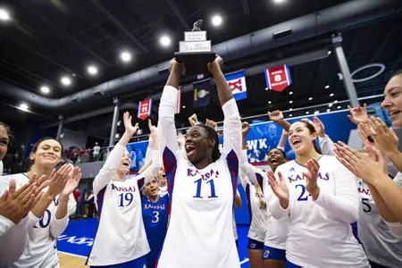 Jayhawks Down Texas State, Claim Jayhawk Classic Title Image