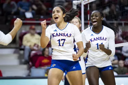 Kansas Outlasts Iowa State for Five-Set Victory Image