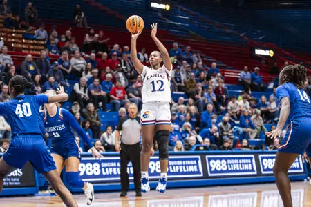 Kansas Cruises to 79-57 Victory over Houston Christian Image