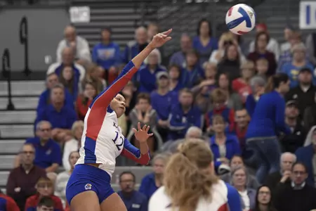 Kansas Falls To No. 1 Texas In Four Sets Image
