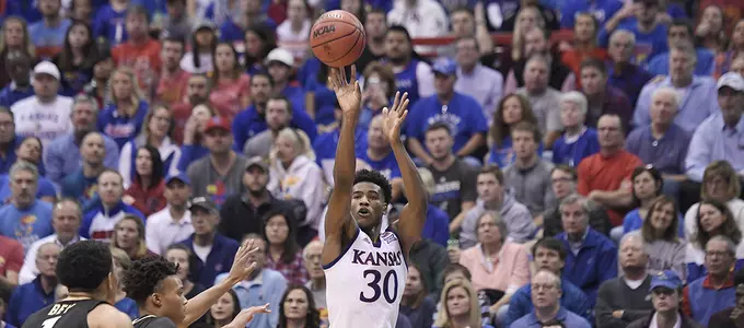 Agbaji's Double-Double Lifts No. 2 Jayhawks Over No. 20 Colorado Image