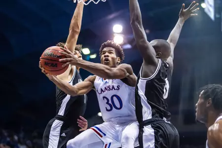 Jayhawks Outpace Hornets in Exhibition Wednesday, 86-60 Image