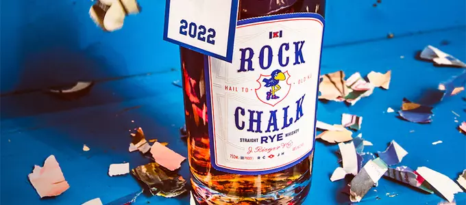 Kansas Athletics Partners with J. Rieger & Co. on Limited-Edition Rock Chalk Rye Whiskey Image