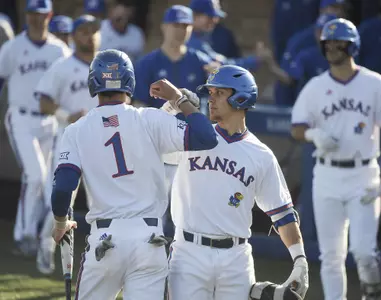 Trio of home runs lift Jayhawks to victory in season opener Image