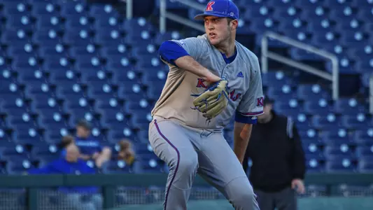 Jayhawks fall short in slugfest at Creighton Image