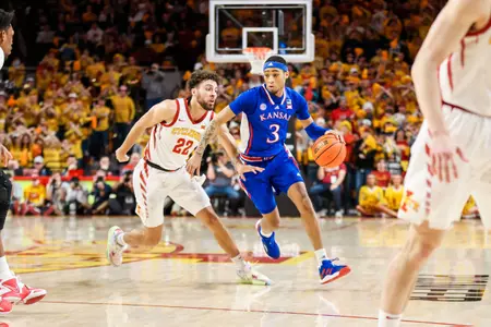 Wilson Scores 26; Jayhawks Fall in Ames to Cyclones Image