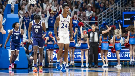 Dickinson’s Late Shot Gives No. 2 Kansas 83-81 Win Against TCU Image