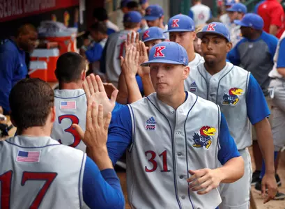 Kansas Snaps Skid, Opens Big 12 Tourney with 7-2 win Image