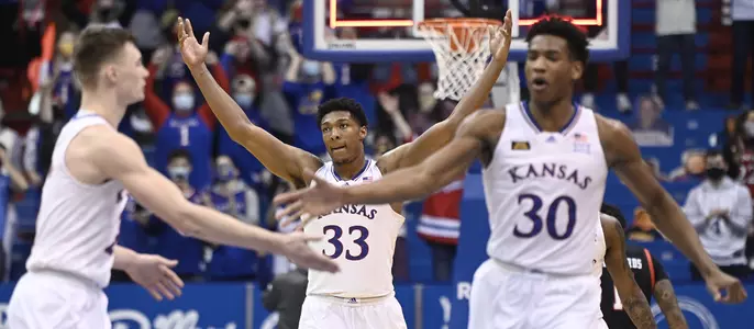 No. 23 Kansas Outlasts No. 15 Texas Tech, 67-61, for Fifth Straight Win Image