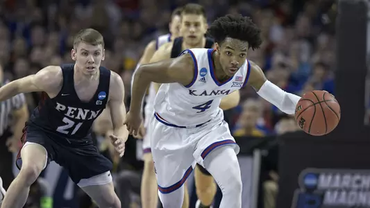 KU begins NCAA Tournament with 76-60 victory over Penn Image