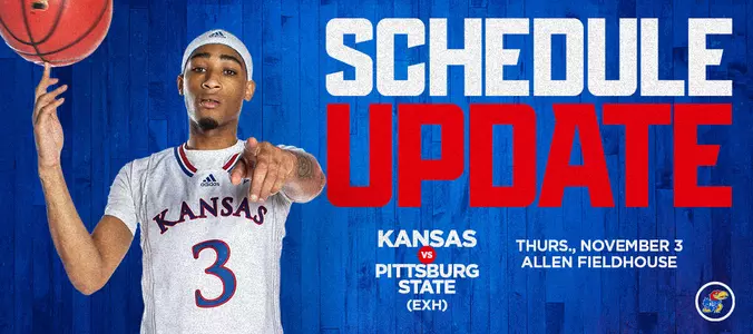 Kansas Men’s Basketball Game vs. Pitt State Moved to Nov. 3 Image