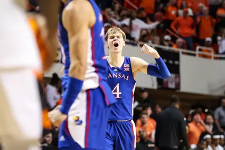 Dick's Career-High 26 Lifts Jayhawks to Win in Stillwater Image