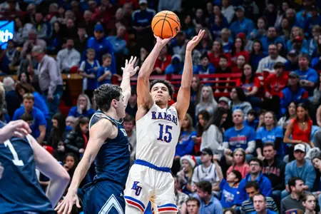 McCullar Scores Career-Best 34 Points, No. 2 Kansas Pulls Away Late for 75-60 Win Over Yale Image