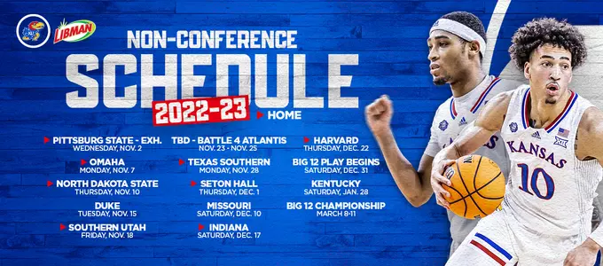 Kansas Announces the 2022-23 Men’s Basketball Non-Conference Schedule Image