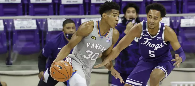 All-Around Effort Leads No. 6 Kansas Past TCU, 93-64 Image