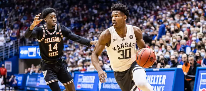 Ochai Agbaji Named Co-Big 12 Player of the Week Image