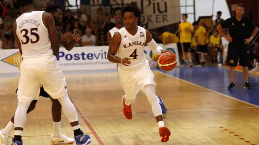 Jayhawks outdistance young Italian team, 90-56 Image