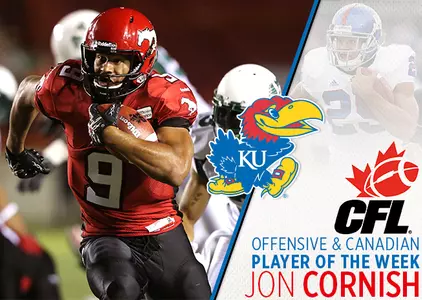 Former KU Football Standout Jon Cornish Named CFL Offensive and Canadian Player of the Week Image