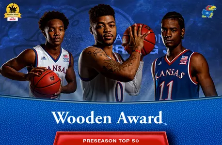 Three Jayhawks named to the John R. Wooden Award Preseason Top 50 Image