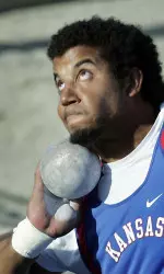 Battle Finishes Second in Shot Put Image