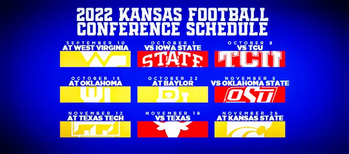Big 12 Unveils 2022 Kansas Football Conference Schedule Image