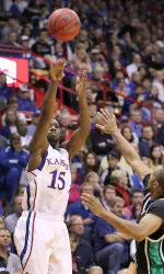 Back on the Court, Johnson Provides Spark in KU's Second Half Surge Image