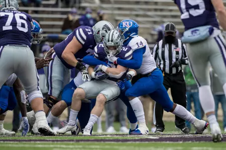Kansas State Downs Kansas, 55-14, to Retain Governor's Cup Image