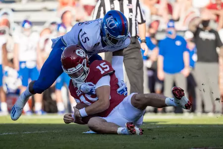 Jayhawks Fall to No. 19 Oklahoma, 62-9 Image