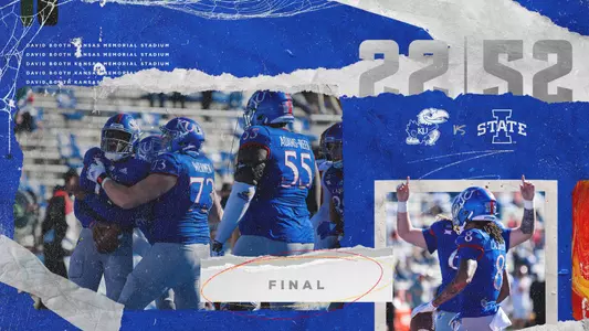 Kansas Football Falls to No. 23 Iowa State, 52-22 Image