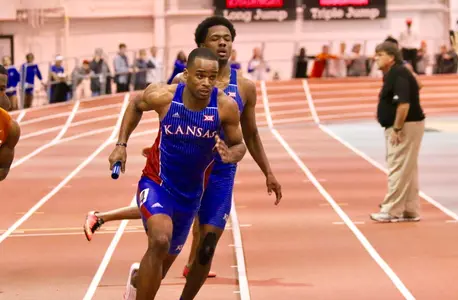 Jayhawk 4x400 relay breaks school record at Husker Invite Image
