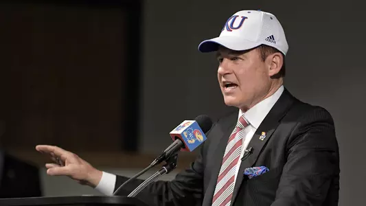 Les Miles named football coach at Kansas Image