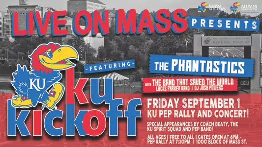 KU Kickoff Pep Rally and Concert set for Friday, September 1 Image